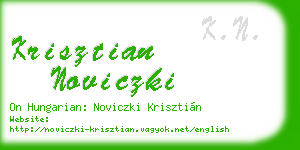 krisztian noviczki business card